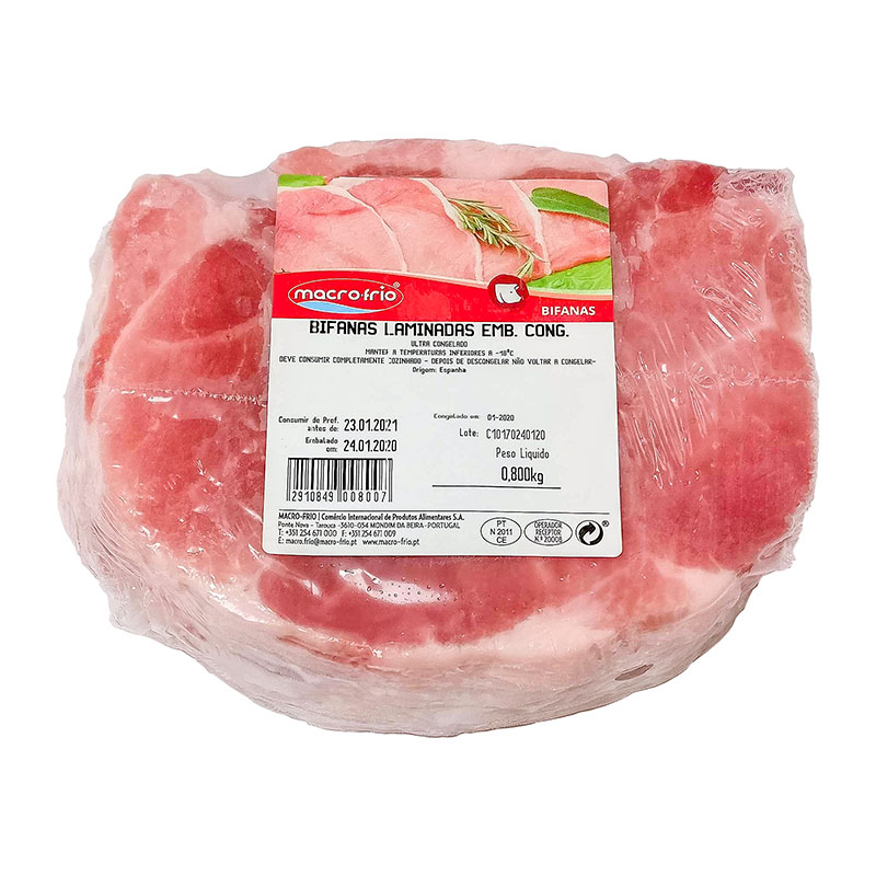 Bifanas de Porco Lamindas Cong. - 1Kg